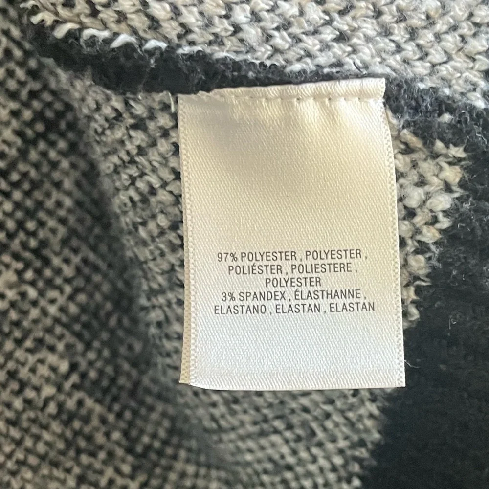 Anthropologie Sidra Floral Knit Cardigan Black White Vneck XS - Picture 5 of 7